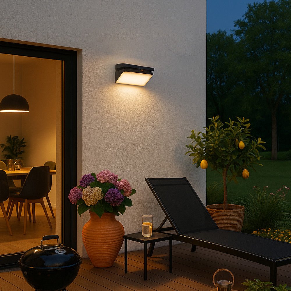 LED's Light Deco Solar buitenlamp - 600lm 2700K - Zwart - IP54 - Sensor Wandlampen LED.nl