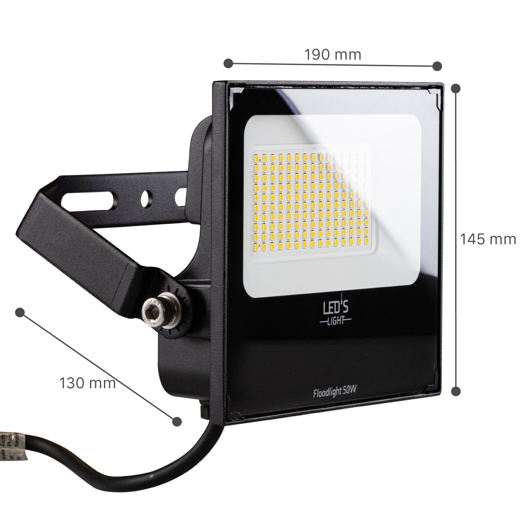 LED's Light Floodlight 8000 - Waterbestendig en Kantelbaar - 50W - LED.nl