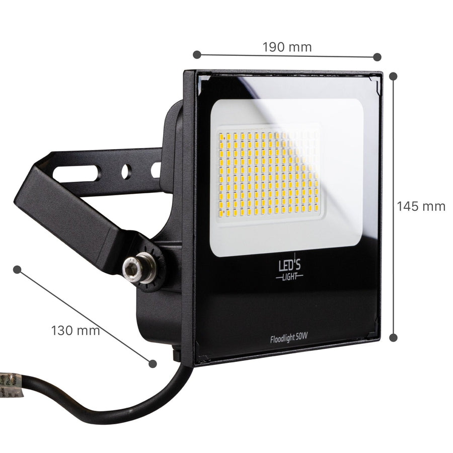LED's Light Floodlight 8000 - Waterbestendig en Kantelbaar - 50W Schijnwerpers LED.nl