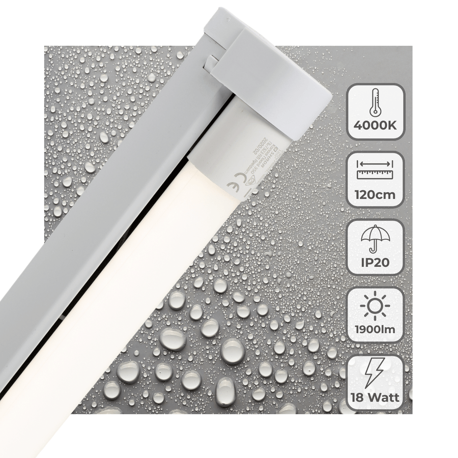 LED's Light LED licht balk 120 cm voor binnen - Armatuur inclusief LED TL buis - 1900 lm TL verlichting LED.nl