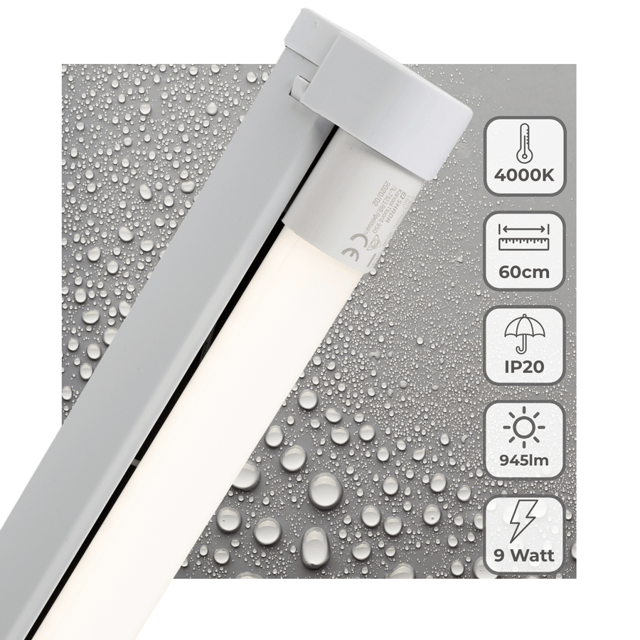 LED's Light LED licht balk 60 cm voor binnen - Armatuur inclusief LED TL buis - 1000 lm TL verlichting LED.nl