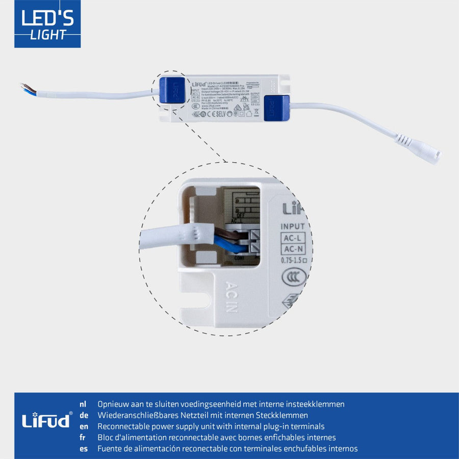 LED's Light LED Paneel 595x595mm - Vierkant - Neutraal wit (4000K) - 4000 Lumen - 40W Panelen LED.nl