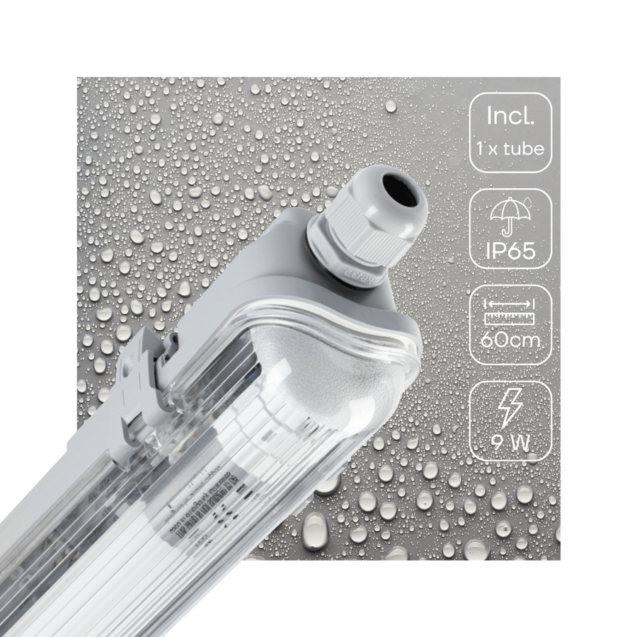 LED-Leuchtstoffröhre, 60 cm, inklusive LED-Leuchtstoffröhre – 1080 lm – 9 W – 4000 K - LED.de