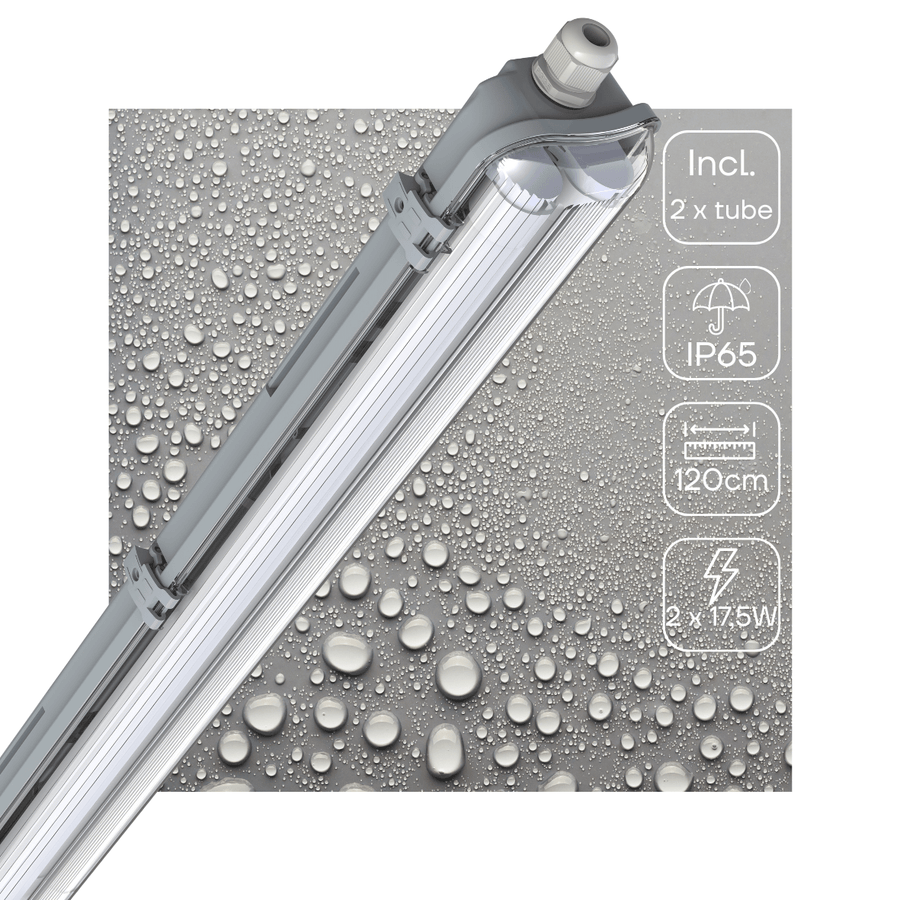 LED's Light LED TL dubbel armatuur 120 cm - Compleet met 2 LED TL buizen 120 cm - 4320lm TL verlichting LED.nl