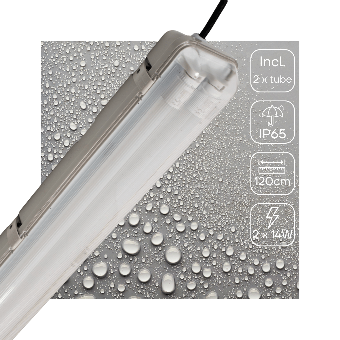LED's Light LED TL licht balk met sensor 120 cm - Bewegingssensor en nachtsensor - Waterdicht - 4200 lm - LED.nl