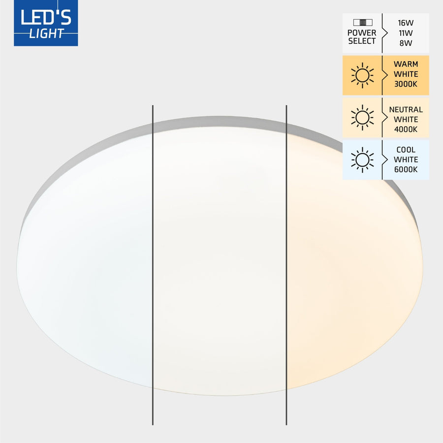 LED's Light Plafondlamp 30 cm - dimbaar in 6 standen - Alle binnenruimtes - IP54 Plafondlampen LED.nl