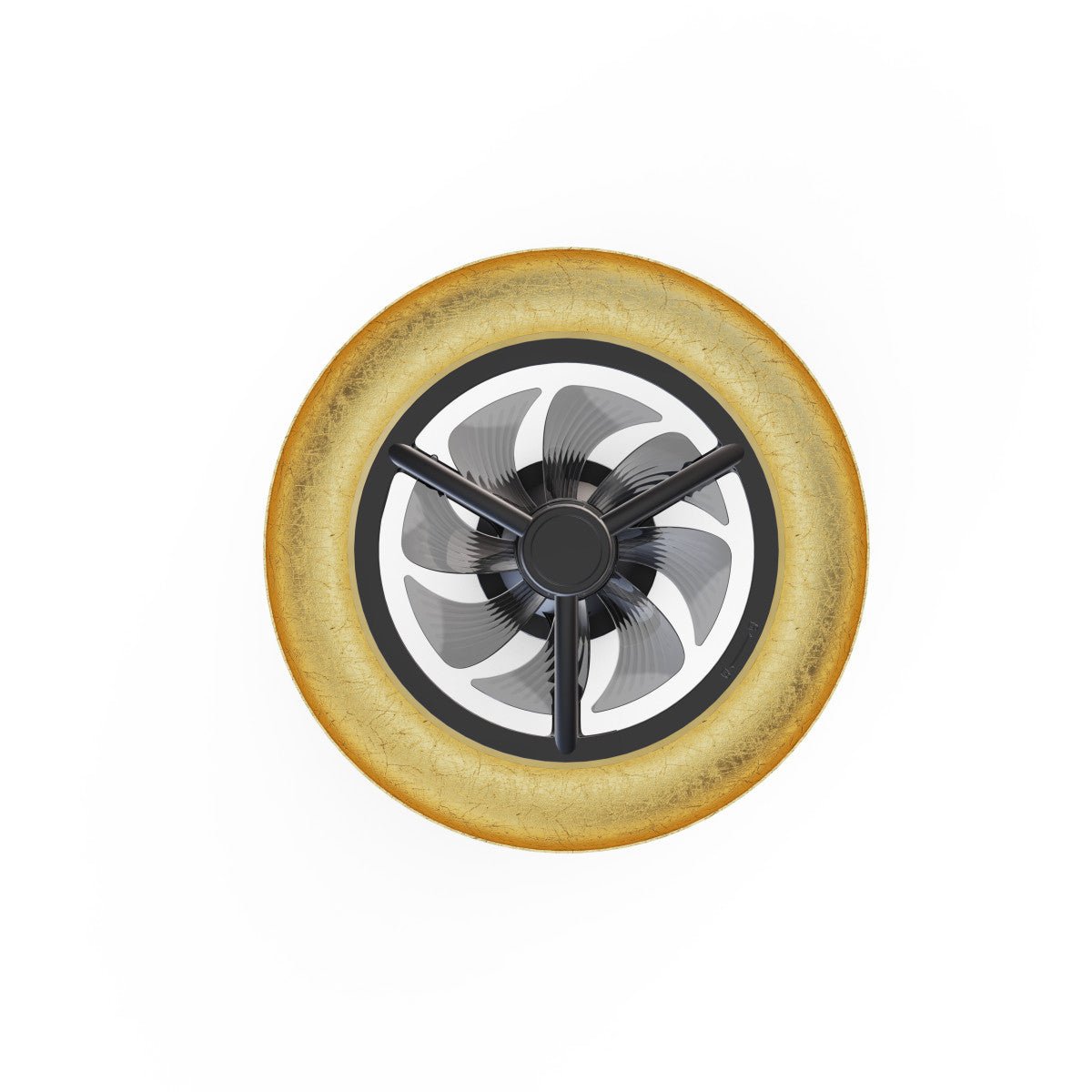 LED's Light Plafondventilator met lamp Goud met Zwart 55W 4300lm 1800K/4000K 55cm Plafondventilatoren LED.nl