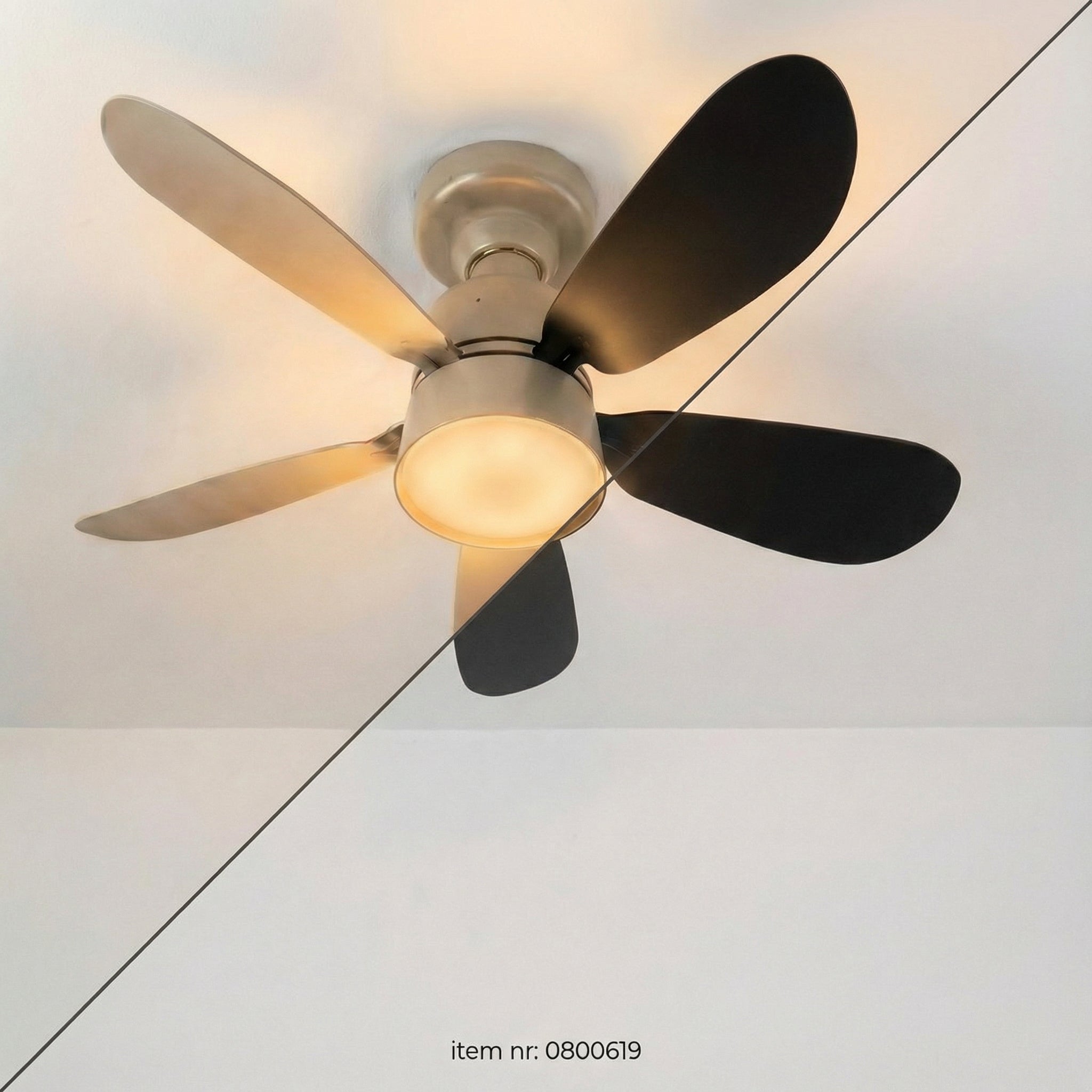 LED's Light Plafondventilator met lamp Taupe 25W 2600lm 2200K/6500K Plafondventilatoren LED.nl