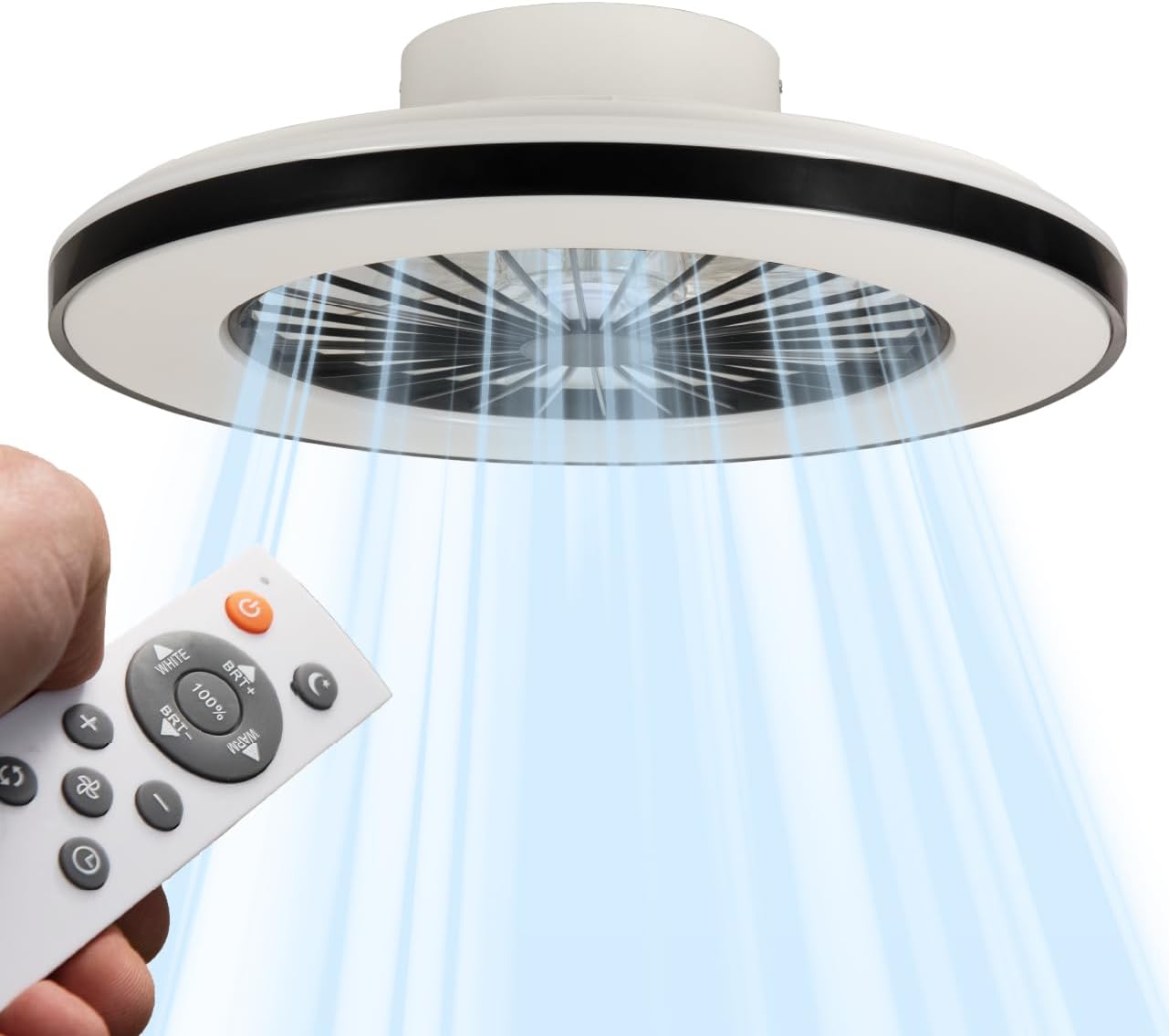 LED’s Light plafondventilator met verlichting 48 cm – Ventilatiesnelheid en bediening met afstandsbediening - Zwart - LED.nl