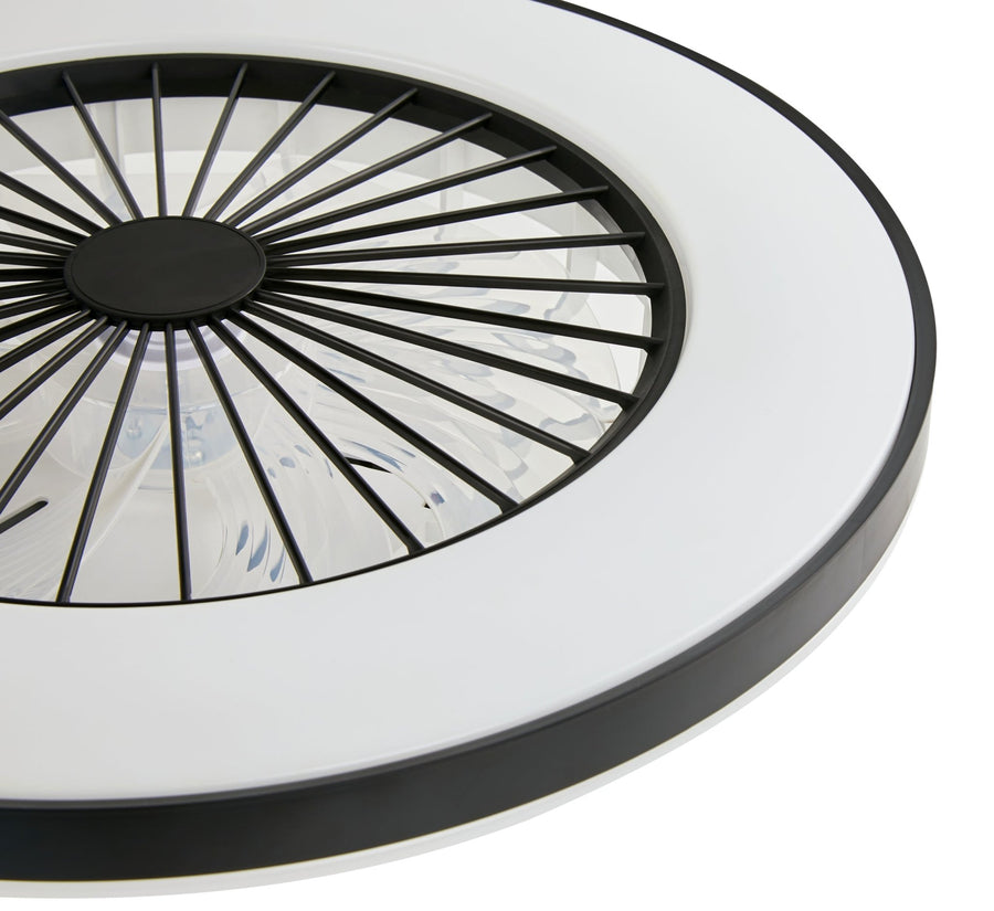 LED’s Light plafondventilator met verlichting 48 cm – Ventilatiesnelheid en bediening met afstandsbediening - Zwart Plafondventilatoren LED.nl