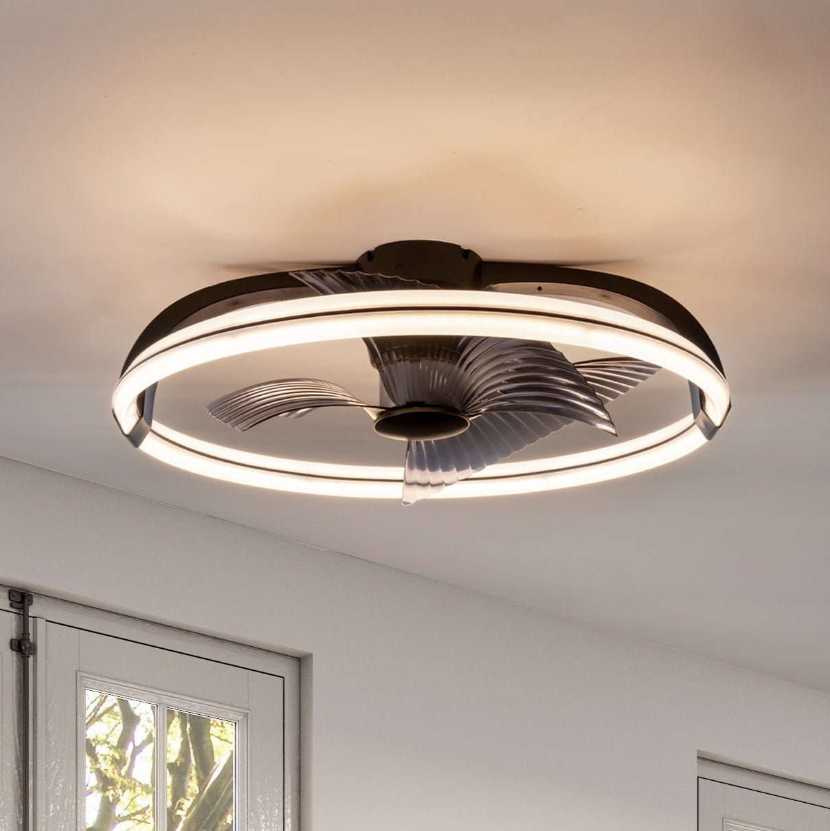 LED's Light Plafondventilator XL 74 cm - Bedienbaar met afstandsbediening - Zwart - LED.nl