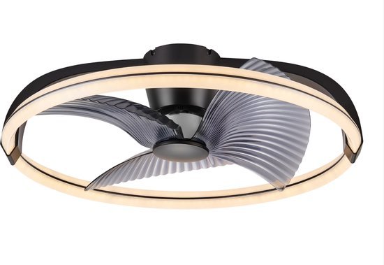 LED's Light Plafondventilator XL 74 cm - Bedienbaar met afstandsbediening - Zwart - LED.nl