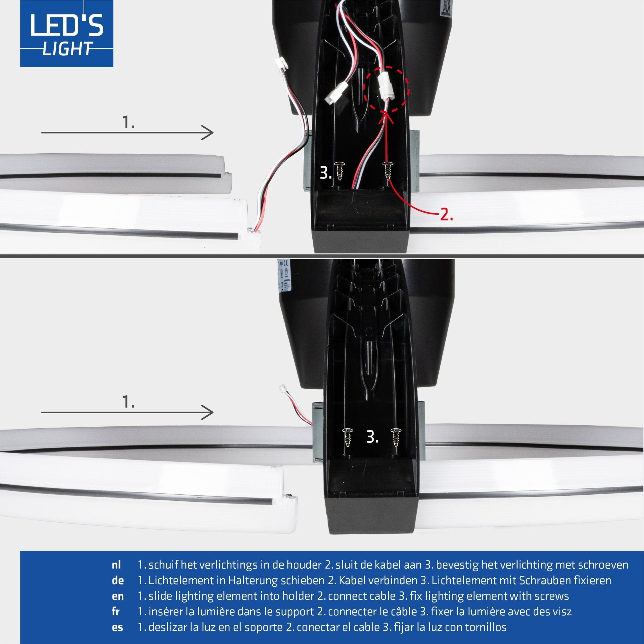 LED's Light Plafondventilator XL 74 cm - Bedienbaar met afstandsbediening - Zwart - LED.nl