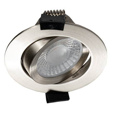 LED's Light PRO downlight recessed spotlight Ø 68mm - Tiltable - Splashproof - Dim to Warm - Silver - LED.nl