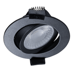 LED's Light PRO downlight inbouwspot Ø 68mm - Kantelbaar - Spatwaterdicht - Dim to Warm - Zwart Inbouwspots LED.nl