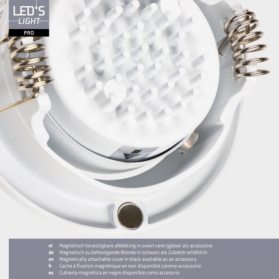 LED's Light PRO Inbouwspot 68 mm - Indoor & Outdoor - 3 lichtkleuren - Dimbaar licht - Wit Inbouwspots LED.nl