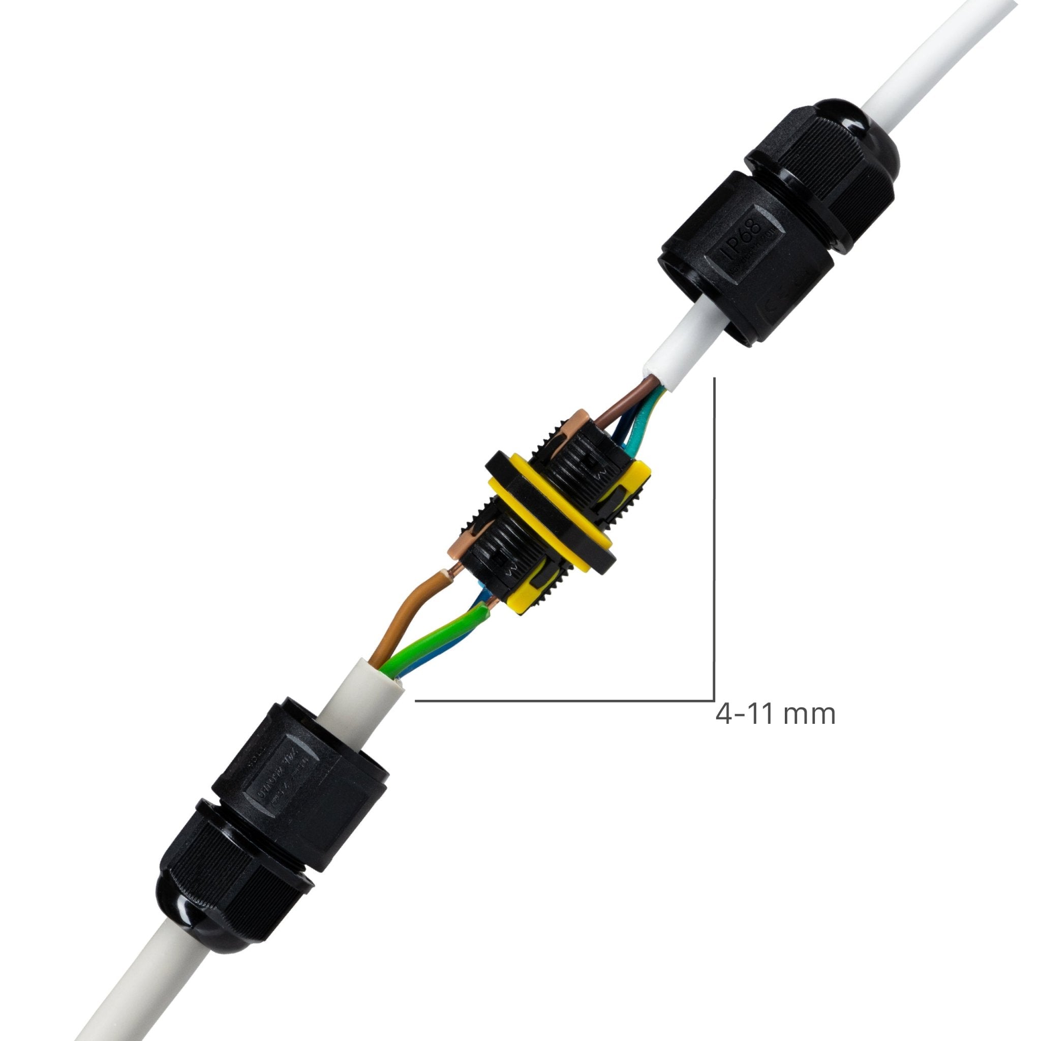 LED's Light Pro Kabeldoos I-connector 3P - IP68 waterdicht - Lasdoos voor kabels van 4 tot 11 mm - LED.nl