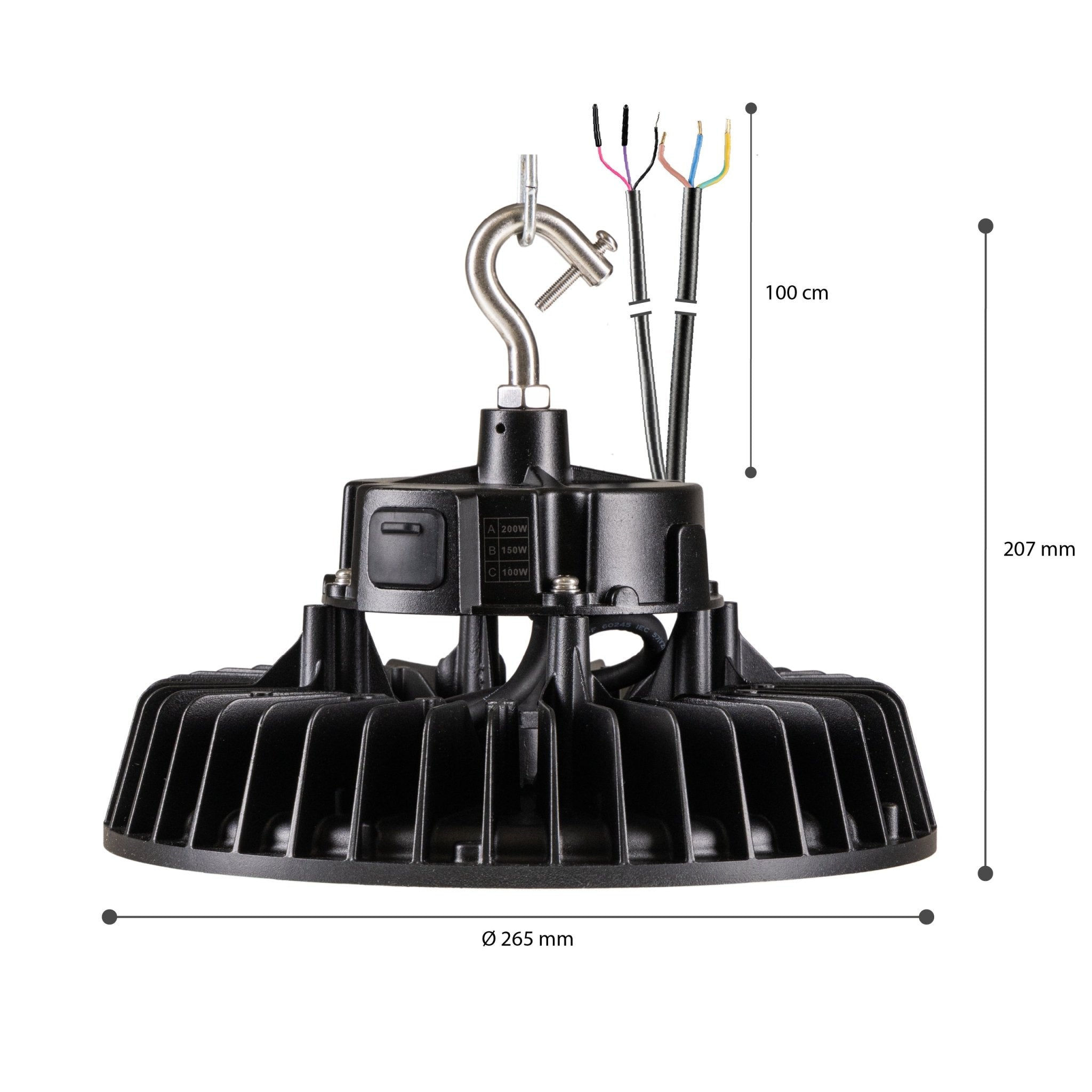 LED's Light PRO LED High Bay 30000 - 6 lichtstanden - Water - en stofdicht - 200W - LED.nl