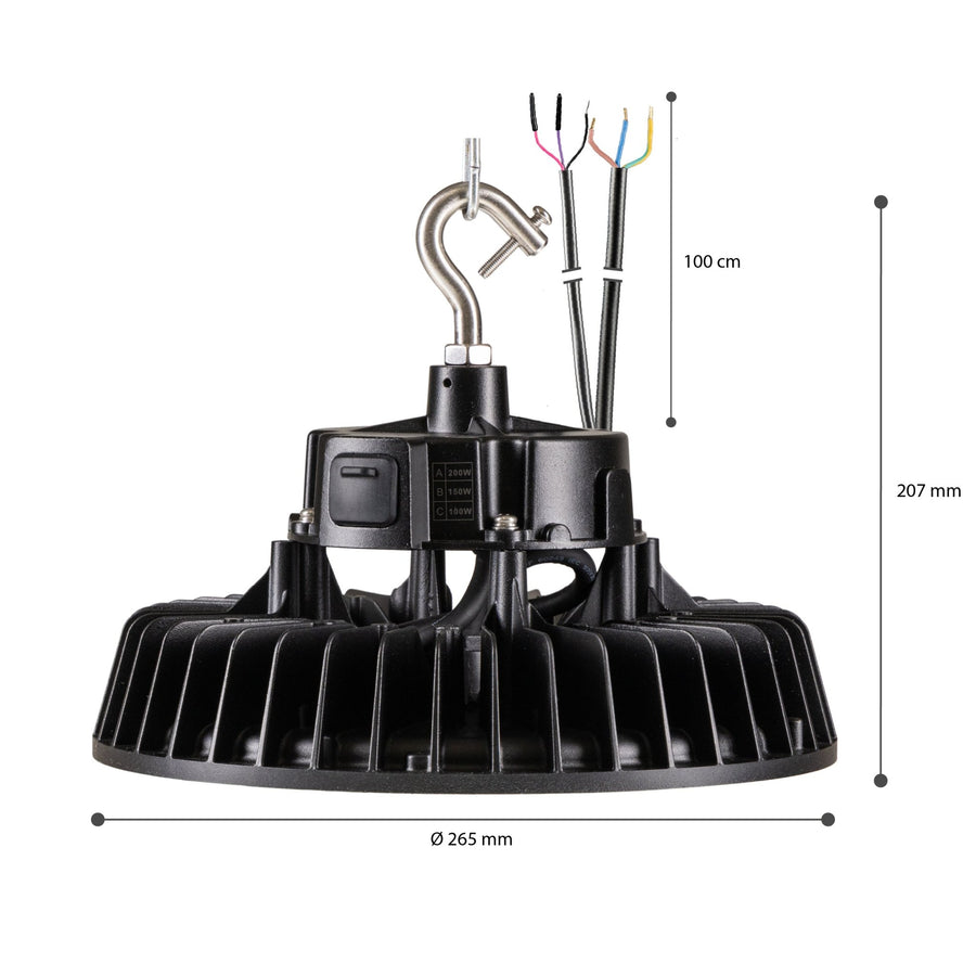 Probay+ - LED High Bay - 6 light modes - Water and dust proof - 200W - DLG - LED.nl