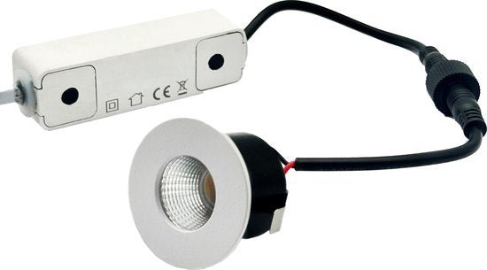 LED's Light PRO mini inbouwspot 3 cm - Voor overkapping, veranda's en inbouwplafonds - Dimbaar - Grijs - LED.nl