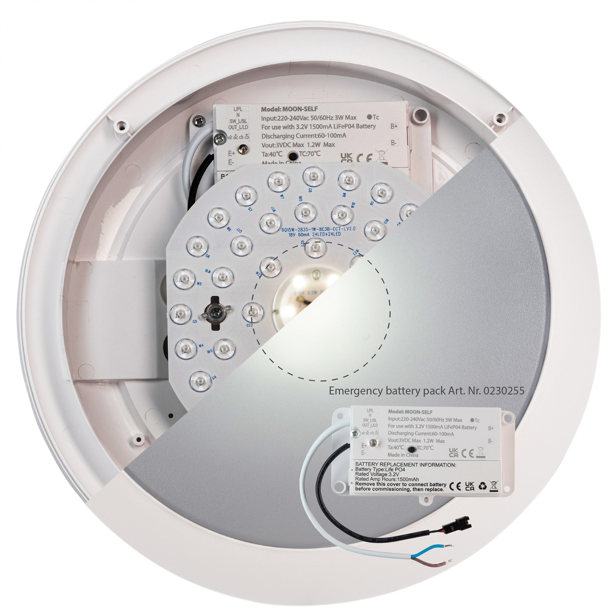 LED's Light Pro Plafondlamp 2050 met sensor - Lichtkleur en lichtsterkte dimbaar - Waterdicht - Ø 30 cm - LED.nl