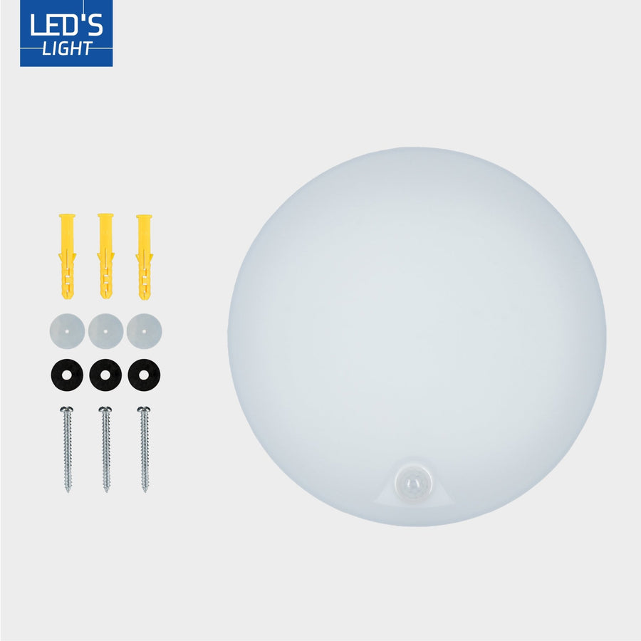 LED's Light Pro Deckenleuchte mit Sensor - Bewegungsmelder und Dämmerungssensor - 6 Stufen - 25 cm - LED.de