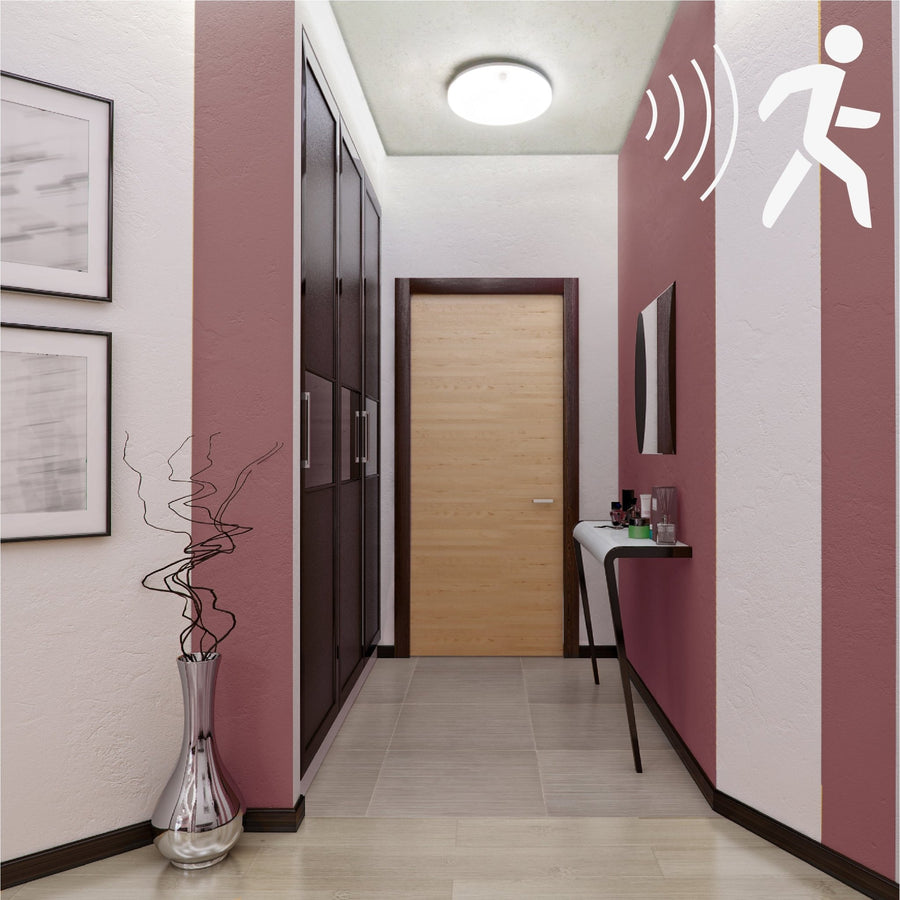LED's Light Pro Deckenleuchte mit Sensor - Bewegungsmelder und Dämmerungssensor - 6 Stufen - 25 cm - LED.de