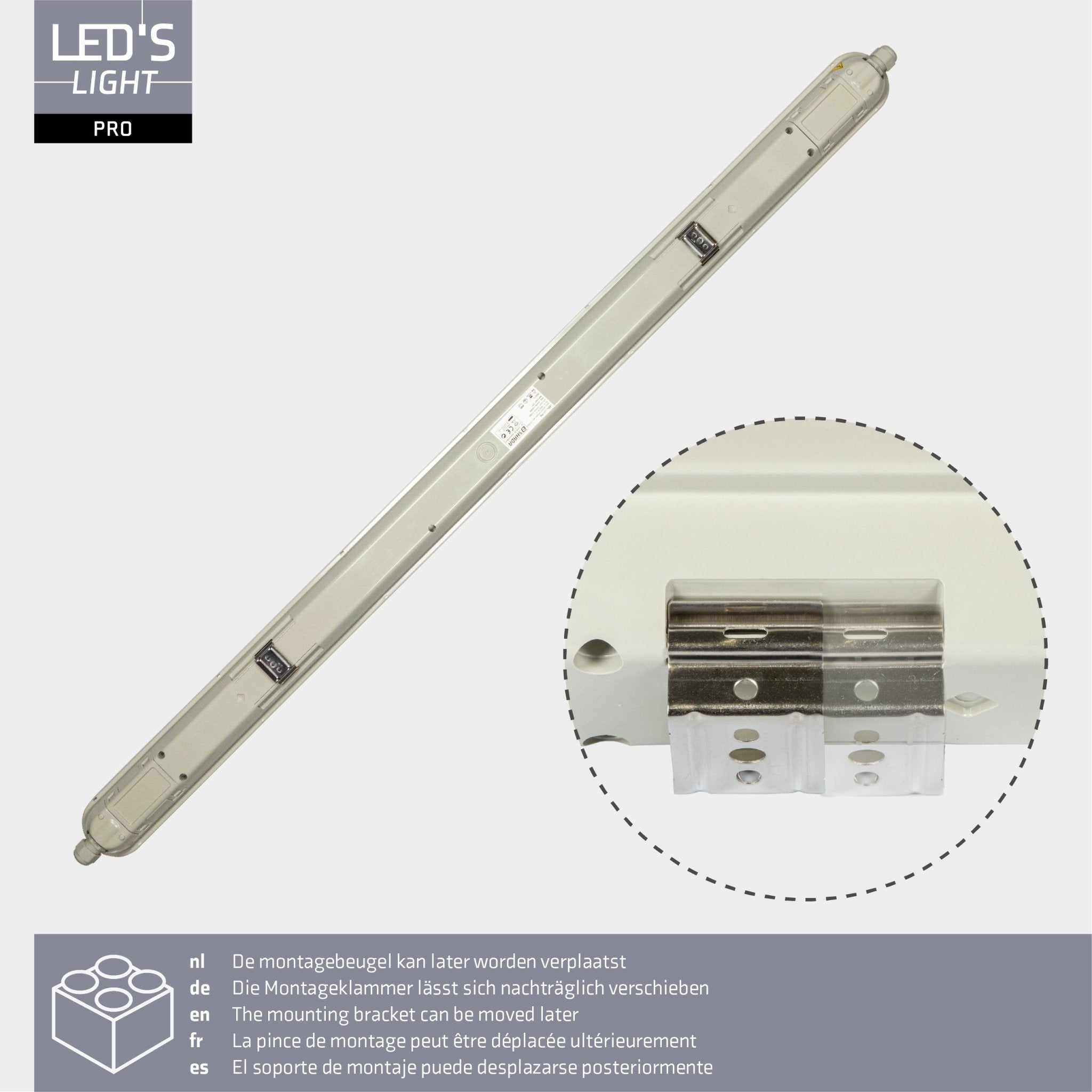 LED's Light Pro Premium LED TL armatuur compleet 120 cm - Waterdicht - 4640 lm - LED.nl