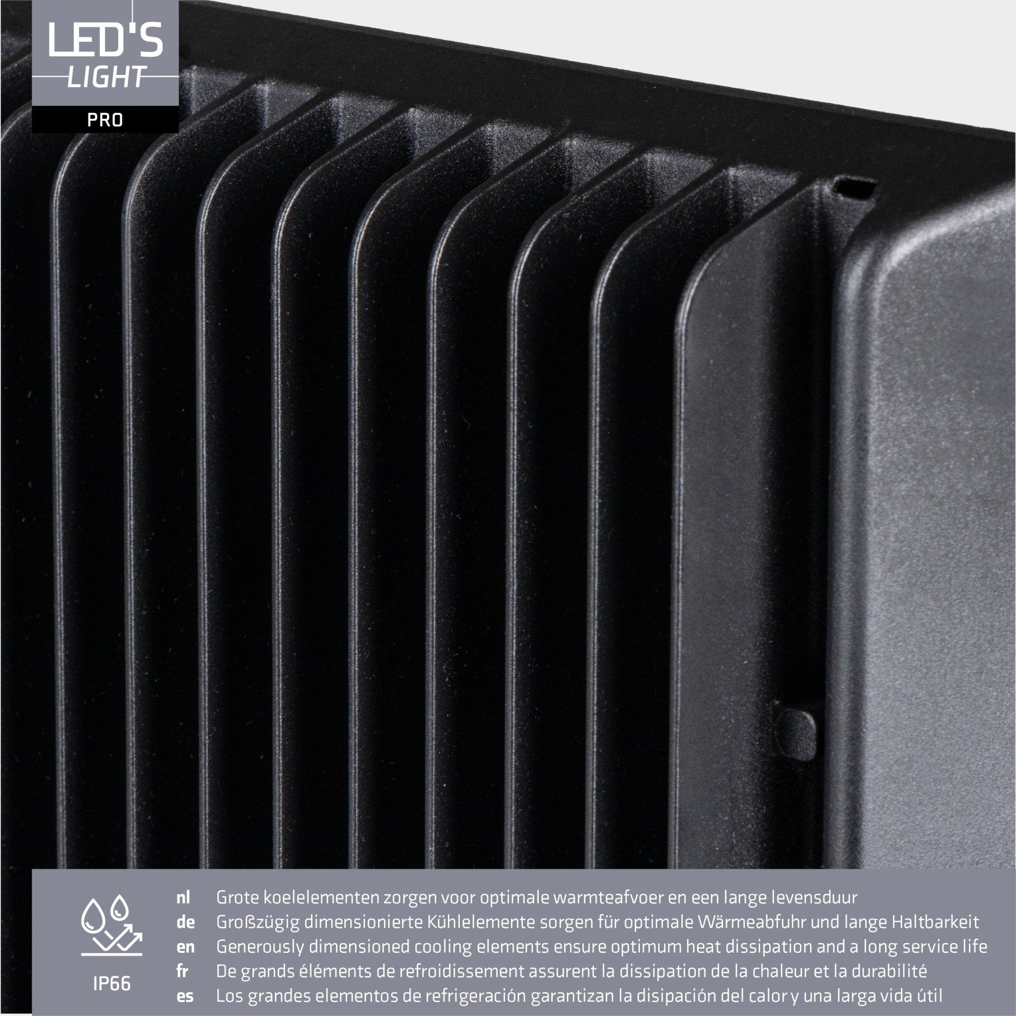 LED's Light Professionele LED Floodlight 37000 - 3 lichtstanden - Waterdicht - 200 watt - LED.nl