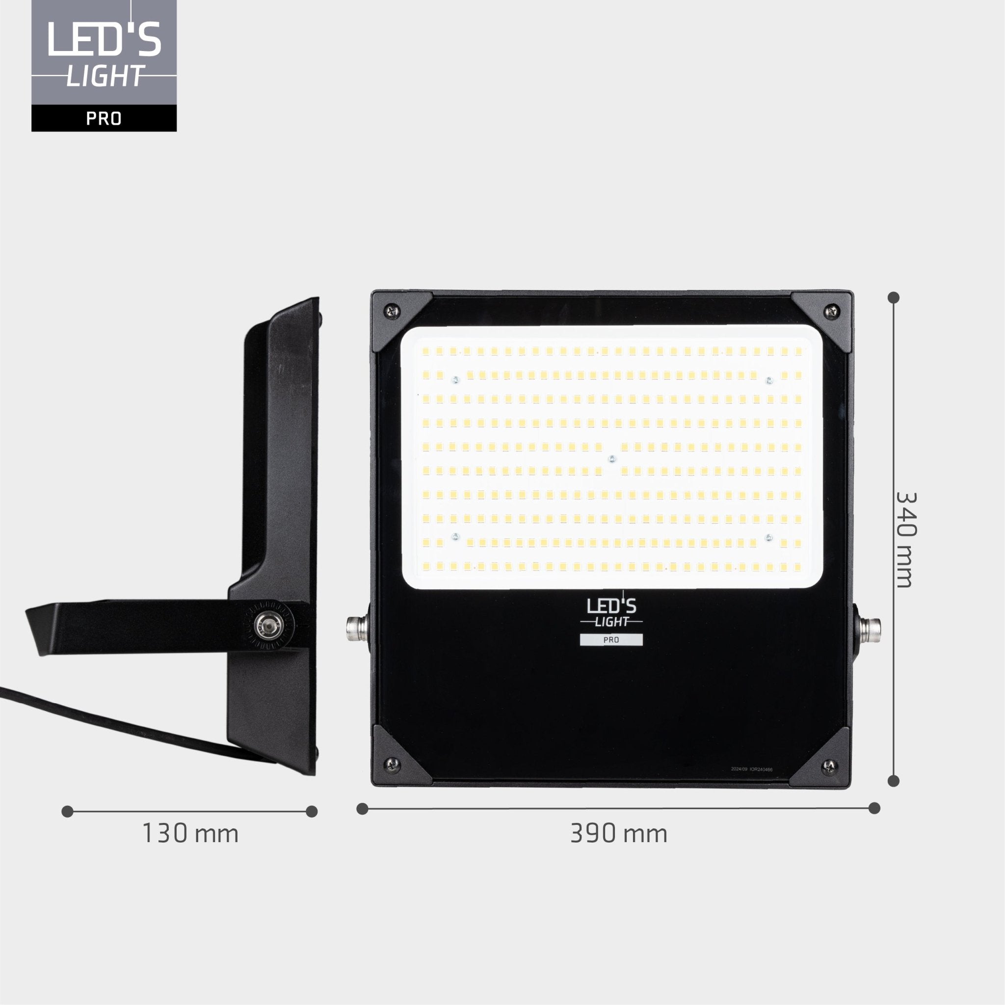 LED's Light Professionele LED Floodlight 37000 - 3 lichtstanden - Waterdicht - 200 watt - LED.nl