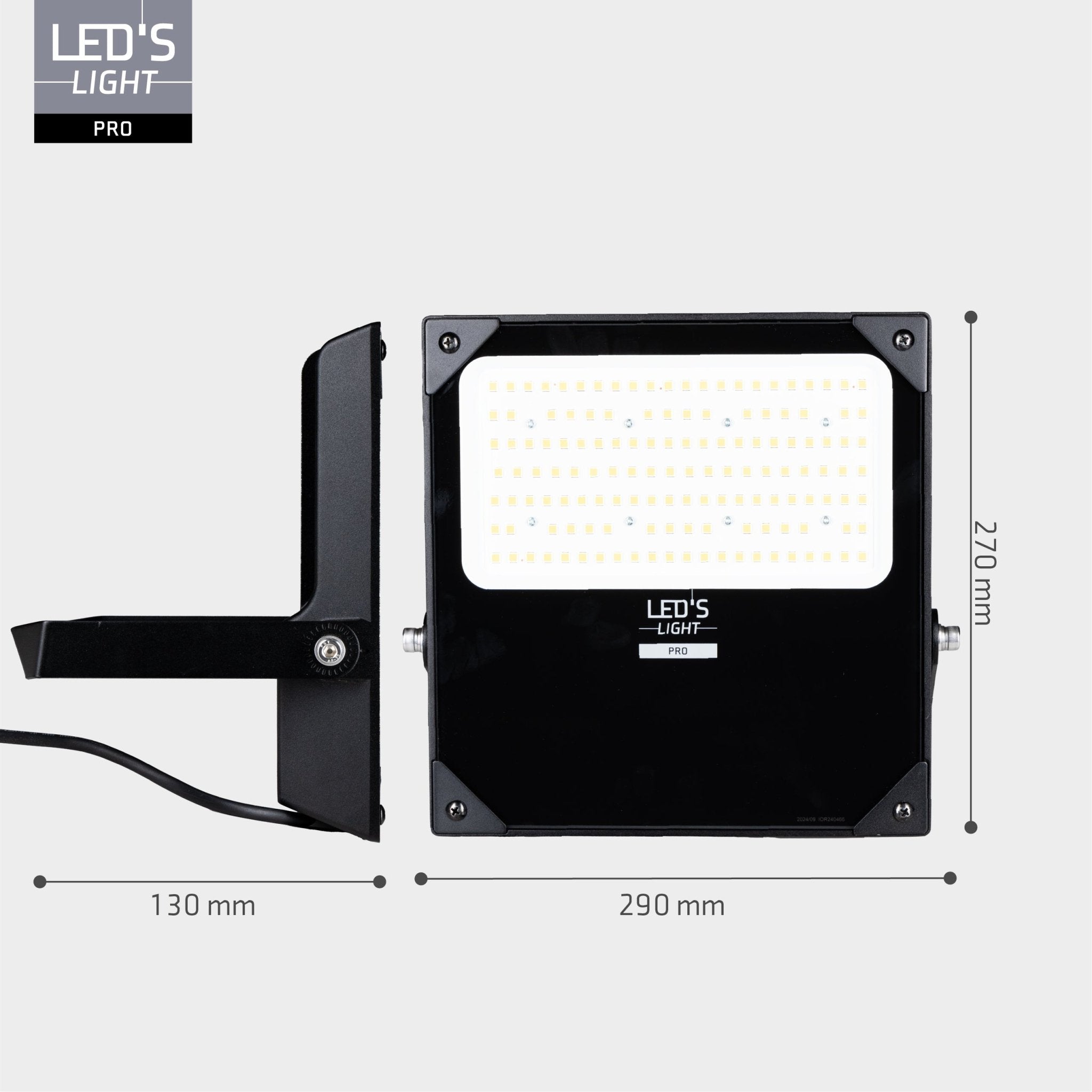 LED's Light Professionele LED Schijnwerper 18500 - 3 lichtstanden - Waterdicht - 100 watt - LED.nl