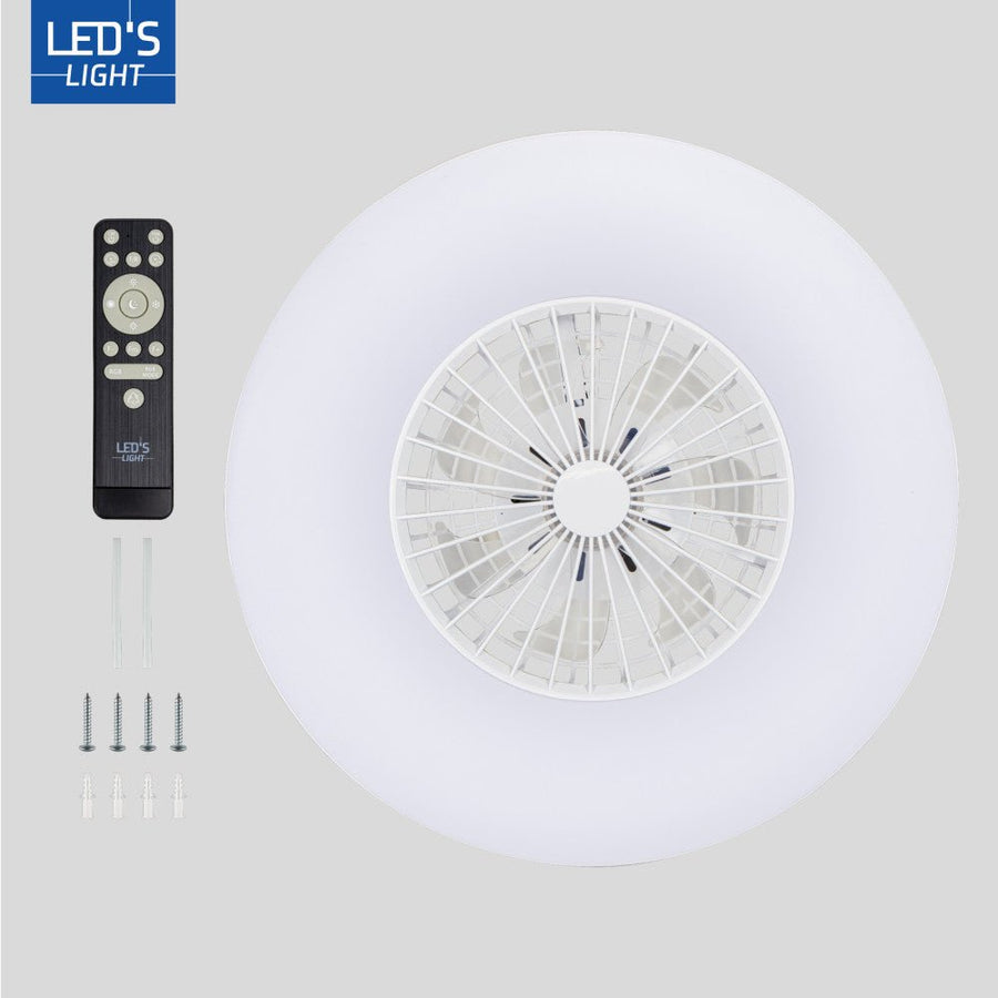 LED's Light RGB Plafondlamp met ventilator - 54W 3950lm 2700K/6500K/RGB - Ø600mm IP20 - Dimbaar Plafondventilatoren LED.nl