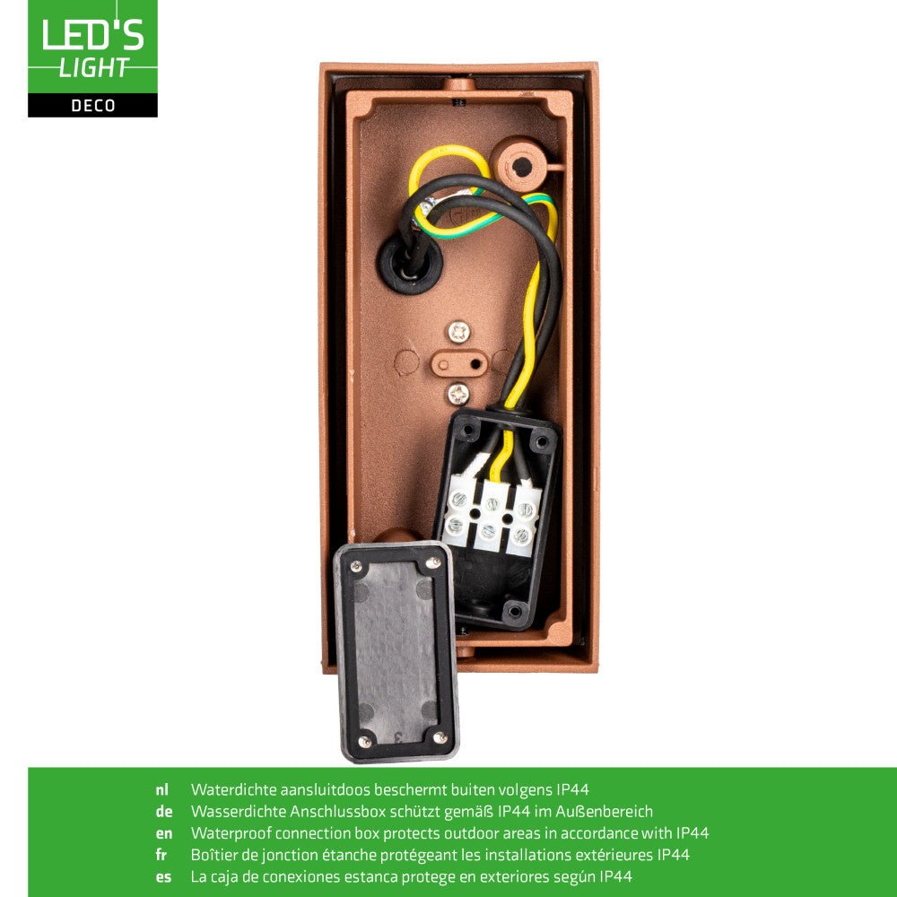 LED's Light Roestkleurige buitenlamp - IP44 - Excl 2x GU10 - Wandlamp Wandlampen LED.nl