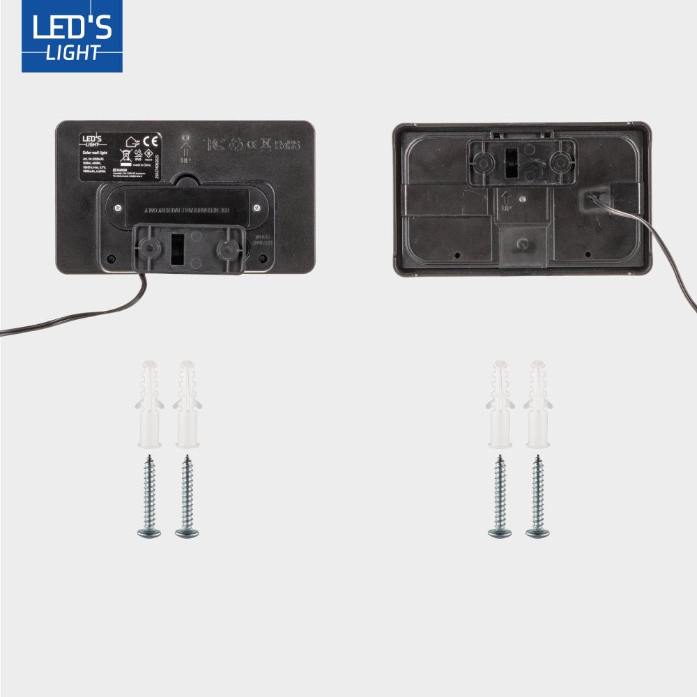 LED's Light Solar buitenlamp met sensor en zonnepaneel - 500lm 4000K - Zwart - IP65 Schijnwerpers LED.nl