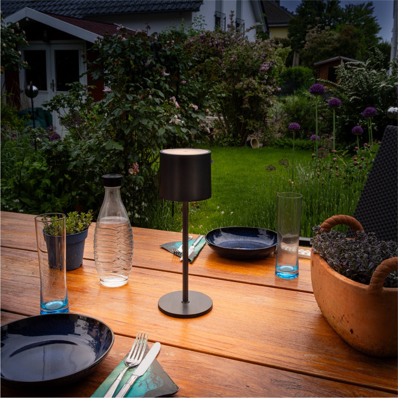 LED's Light Tafellamp op accu - oplaadbaar en draadloos - voor binnen en buiten - 3 kleuren - Zwart - LED.nl
