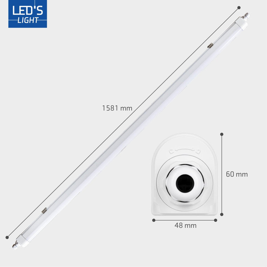 2 PACK - LED's Light TL armatuur met Strip - Koppelbaar - 46W 150cm 5520lm 4000K LED.nl