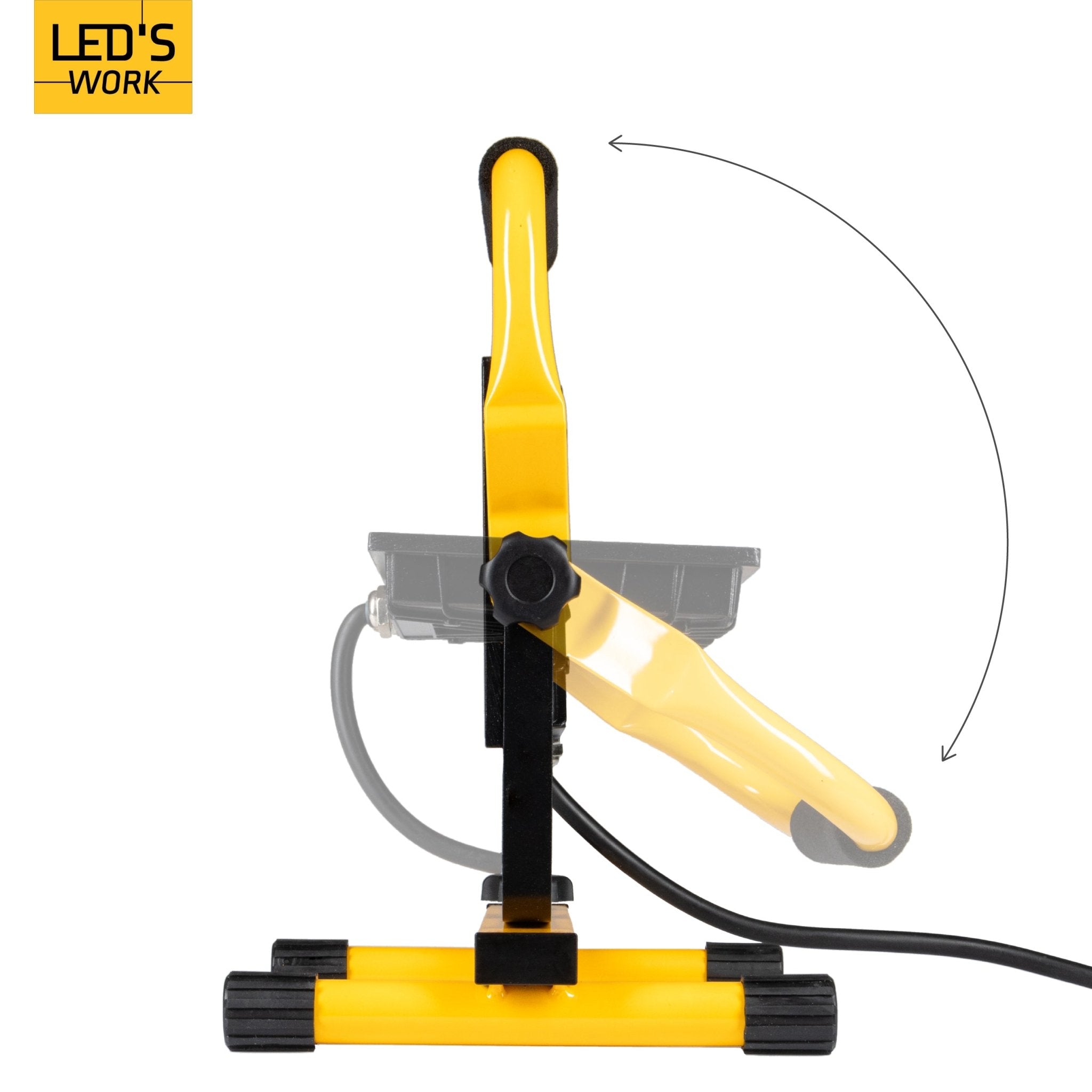 LED's Work Bouwlamp 4900 - Verstelbare beugel - Waterdicht (IP65) - Zwart geel - LED.nl