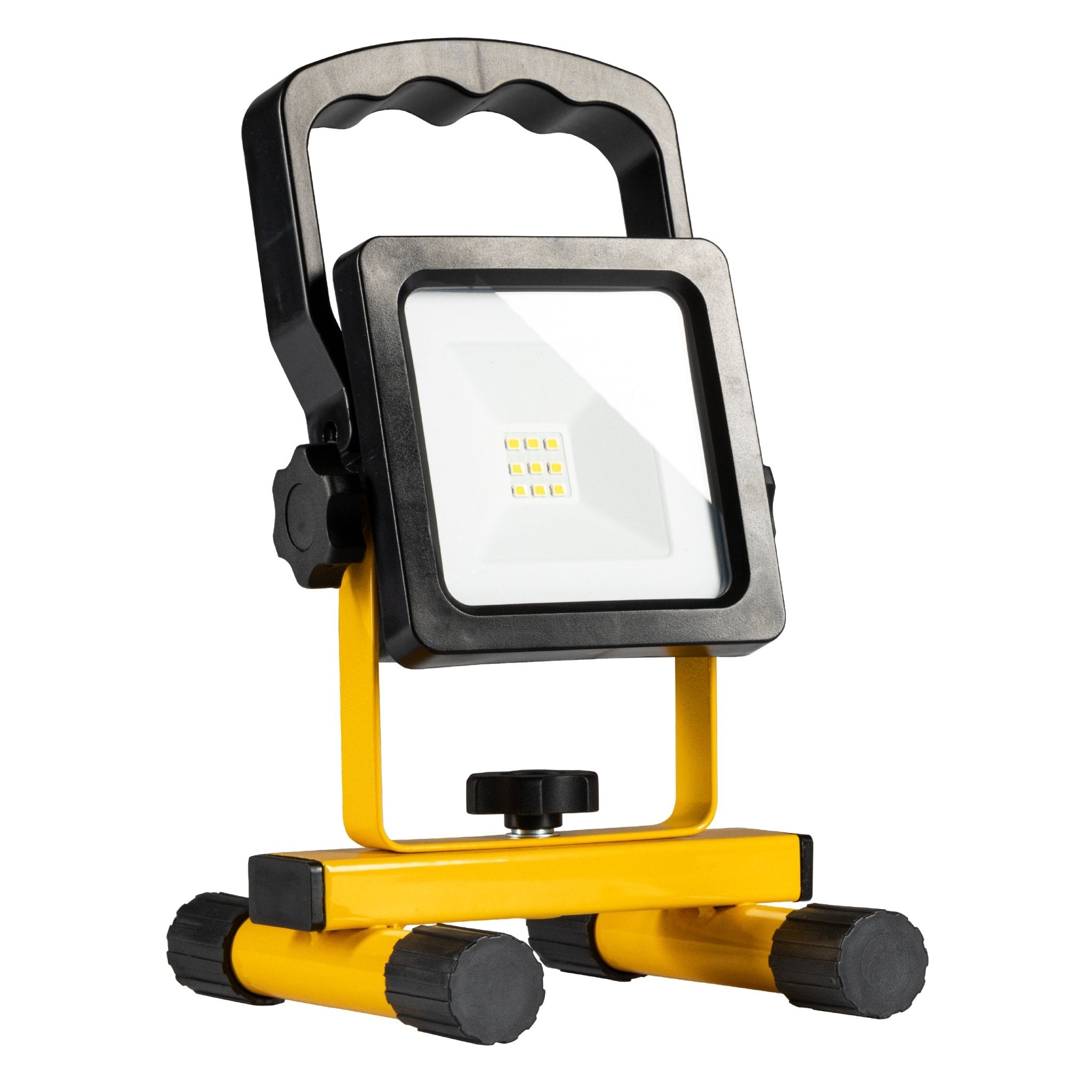 LED's Work draadloze LED Bouwlamp op accu 700 - Oplaadbaar en kantelbaar - Zwart geel - LED.nl