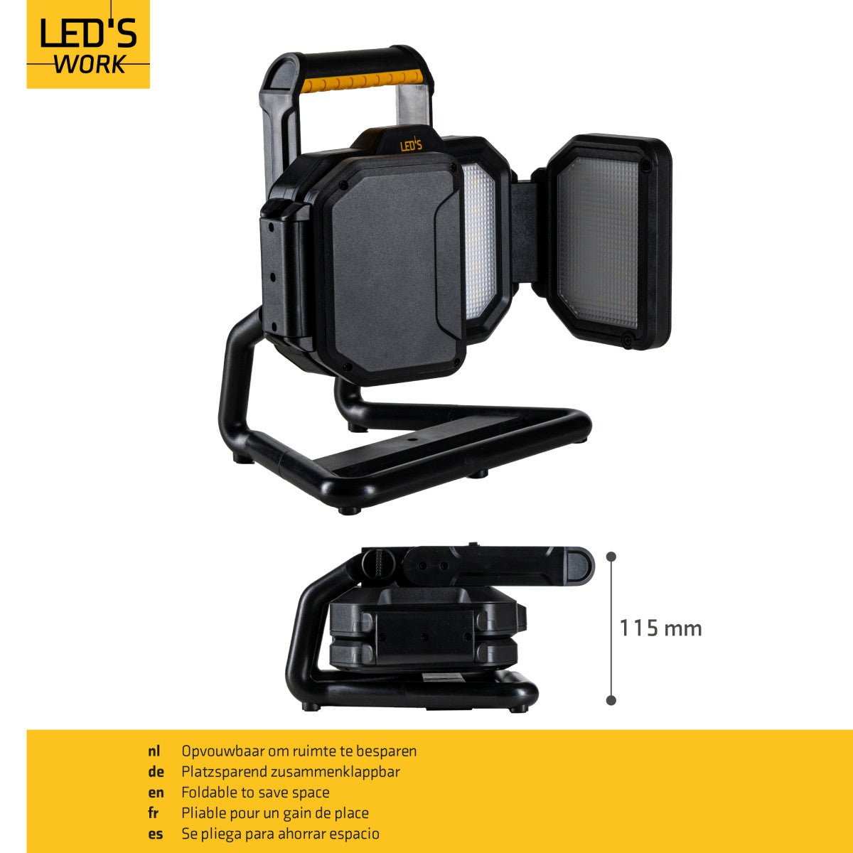 Adewalk Led-bouwlamp, 80 W, accu, zonne-werklamp, draagbaar, 10.000 lumen, 8000 mAh accu, werklamp, USB-oplaadbaar, 5 lichtmodi, campinglamp Adewalk Led-bouwlamp, 80 W, accu, zonne-werklamp, draagbaar, 10.000 lumen, 8000 mAh accu, werklamp, USB-oplaadbaar, 5 lichtmodi, campinglamp