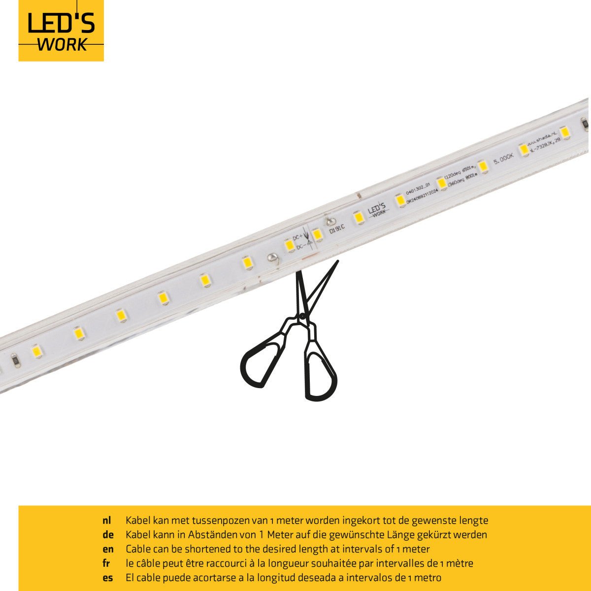 LED's Work LED's strip 25 meter bouwverlichting - Verlengbaar tot 100 meter - 20.000 lm - LED.nl