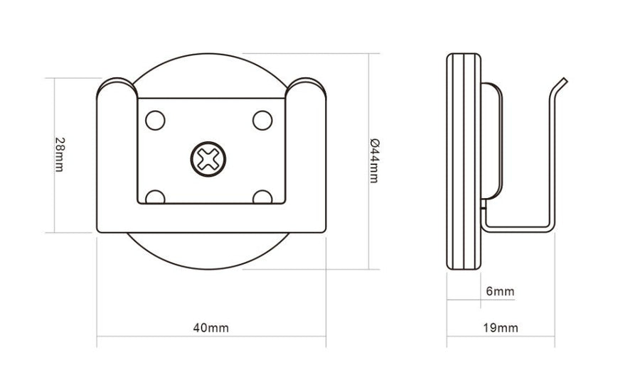 LED's Work LICHTSLANG Accessoire - Magneet - 19mm Ø47mm - Zwart Accessoires LED.nl
