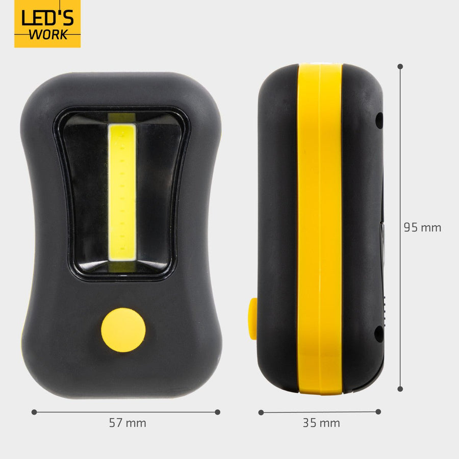 LED's Work MINI Werklamp op batterijen - Draadloos - Werkt op 3 AAA batterijen Bouwlampen Led.nl