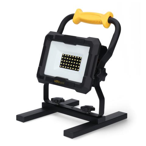 LED's Work Oplaadbare 18V Bouwlamp 2000 - Werkt op 18V accu’s van Makita, Bosch, Metabo (CAS) en Einhell – In 3 stappen dimbaar - LED.nl
