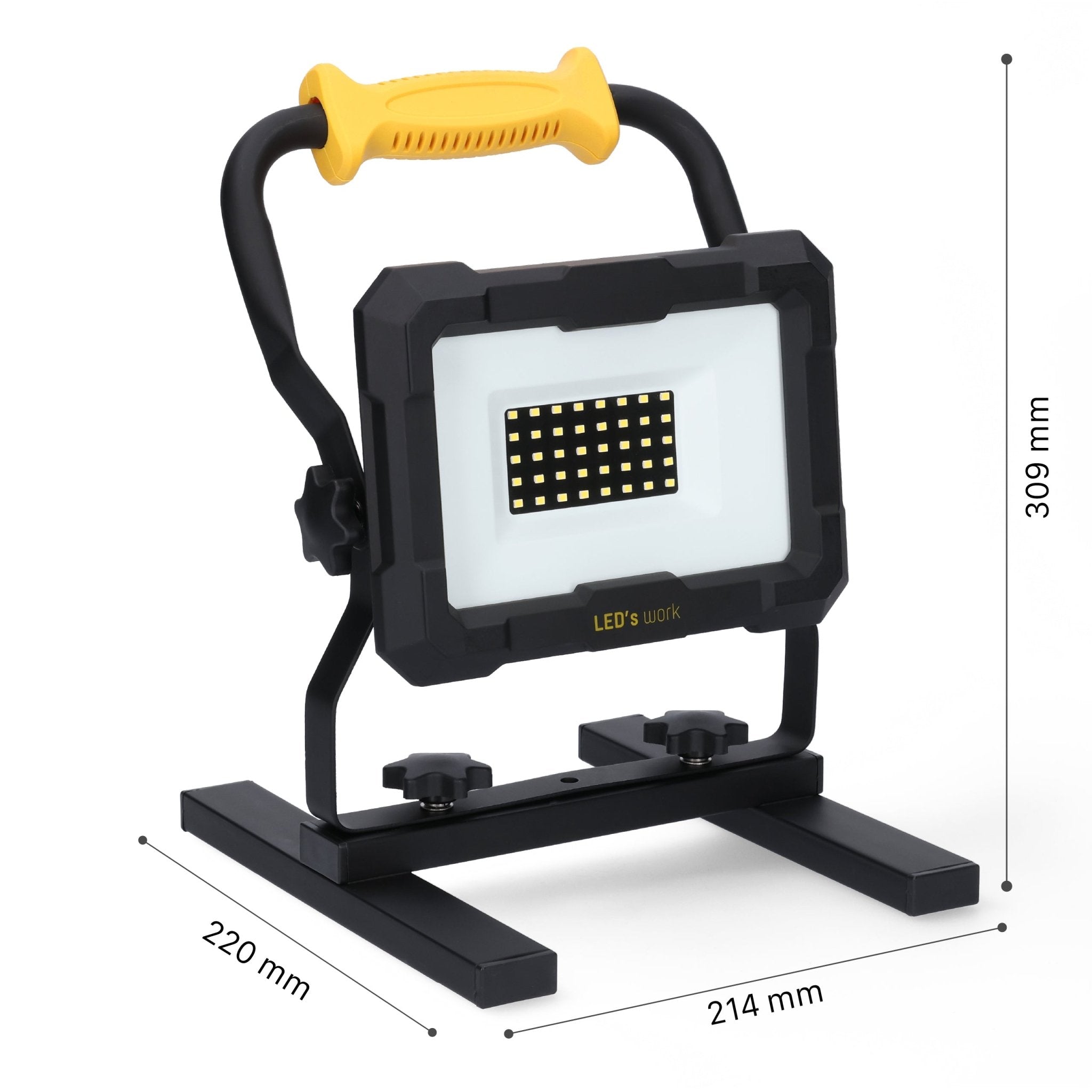 LED's Work Oplaadbare 18V Bouwlamp 2000 - Werkt op 18V accu’s van Makita, Bosch, Metabo (CAS) en Einhell – In 3 stappen dimbaar - LED.nl