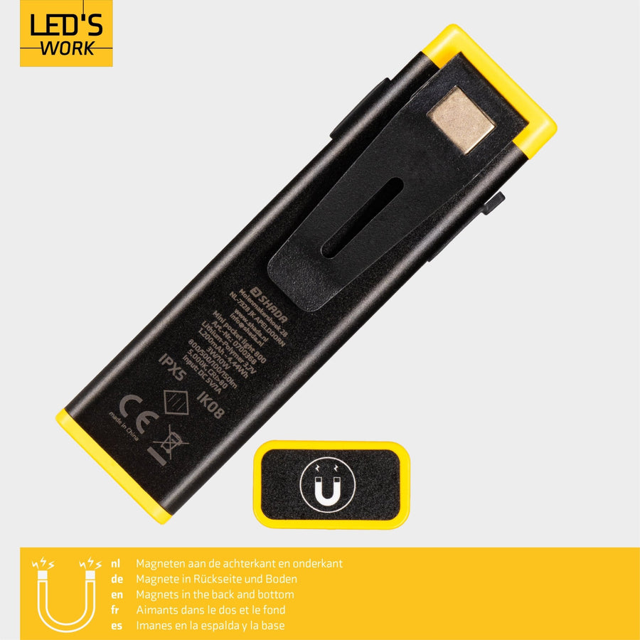 LED's Work Rechargeable LED Mini Flashlight with 3 light modes (100, 500 and 700 Lumen) - LED.nl