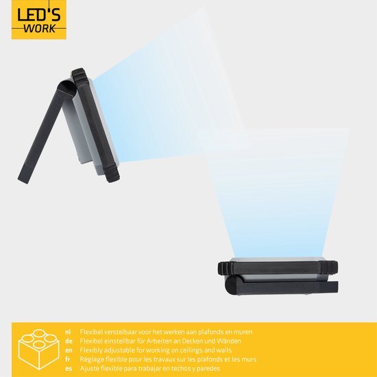 LED's Work Rechargeable LED work light with battery 700 - Wireless and portable - 10W - LED.nl