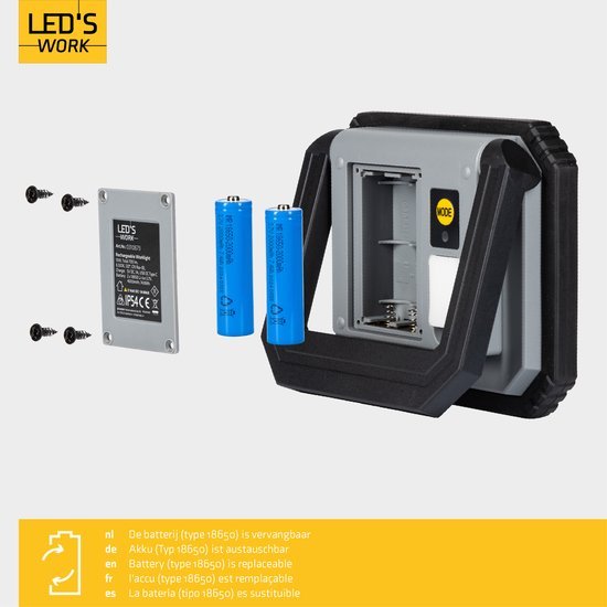 LED's Work Rechargeable LED work light with battery 700 - Wireless and portable - 10W - LED.nl