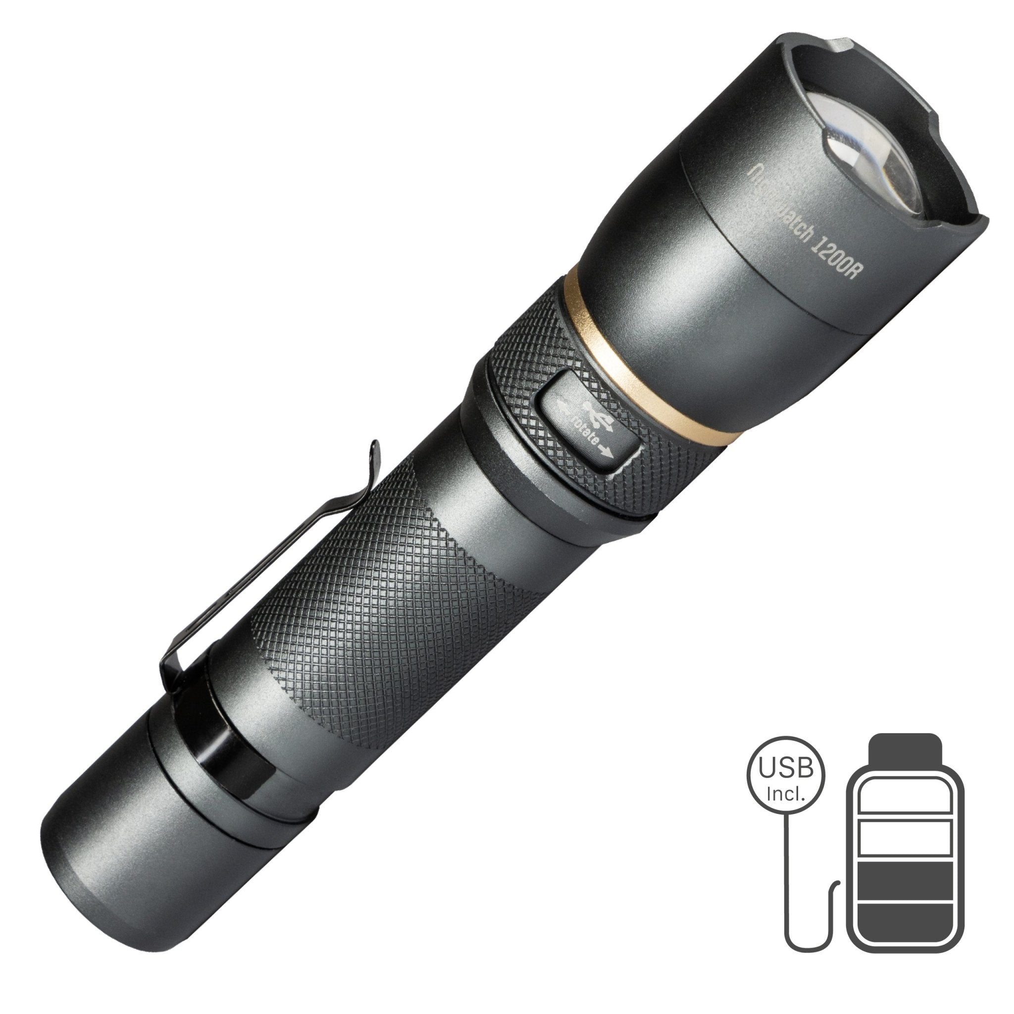 LED's Work Oplaadbare LED Zaklamp - 1200 Lumen - IPX7 Waterdicht - Met 3 lichtstanden - LED.nl