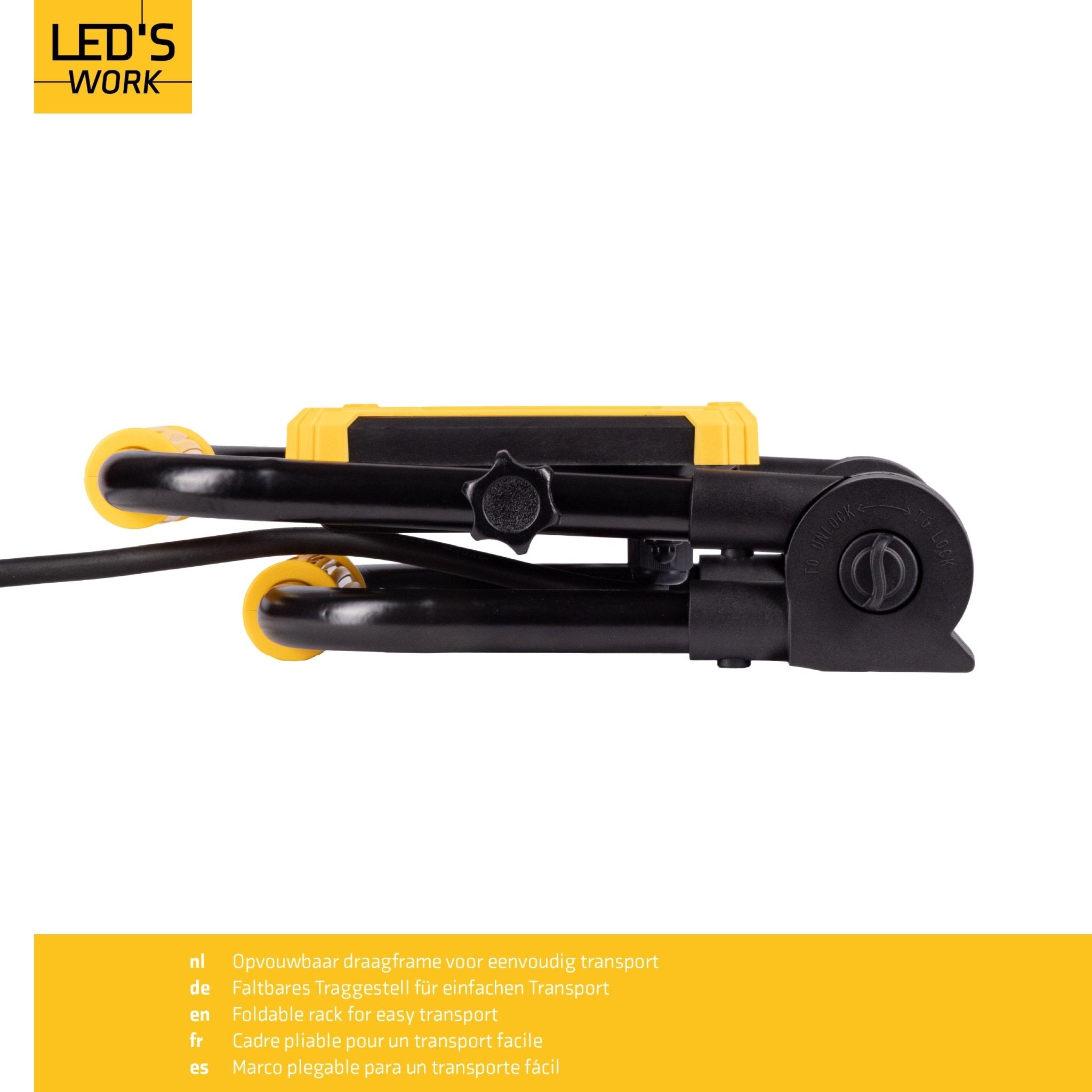 LED's Work Opvouwbare Bouwlamp 3900 - 30W LED vervangt 300W halogeen - 3 meter kabel - LED.nl