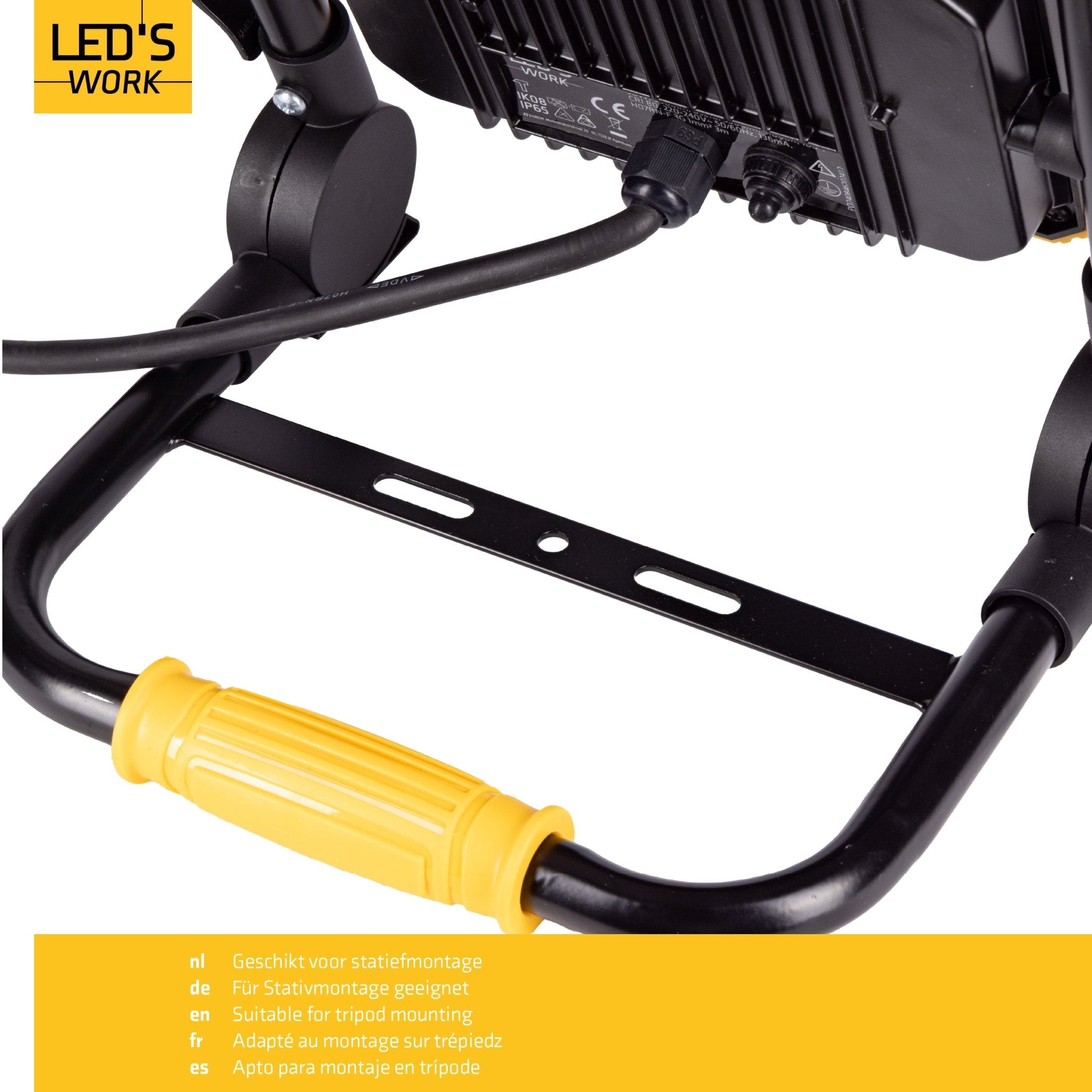 LED's Work Opvouwbare Bouwlamp 3900 - 30W LED vervangt 300W halogeen - 3 meter kabel - LED.nl